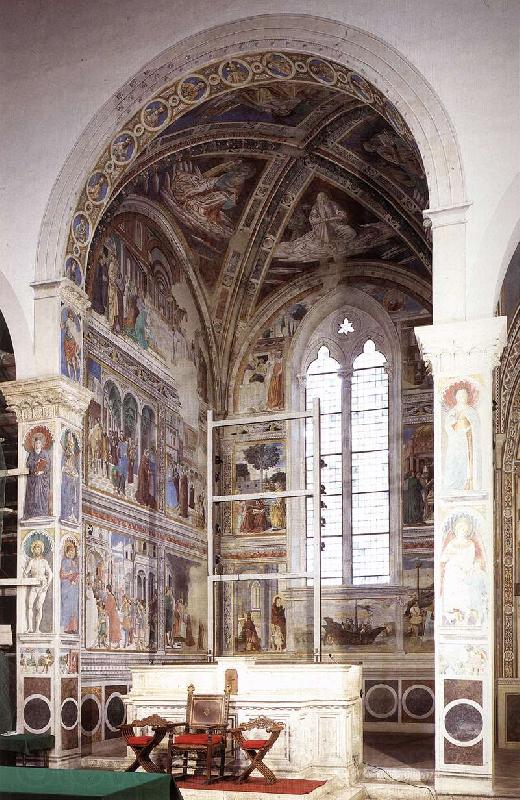 GOZZOLI, Benozzo View of the apsidal chapel fh France oil painting art